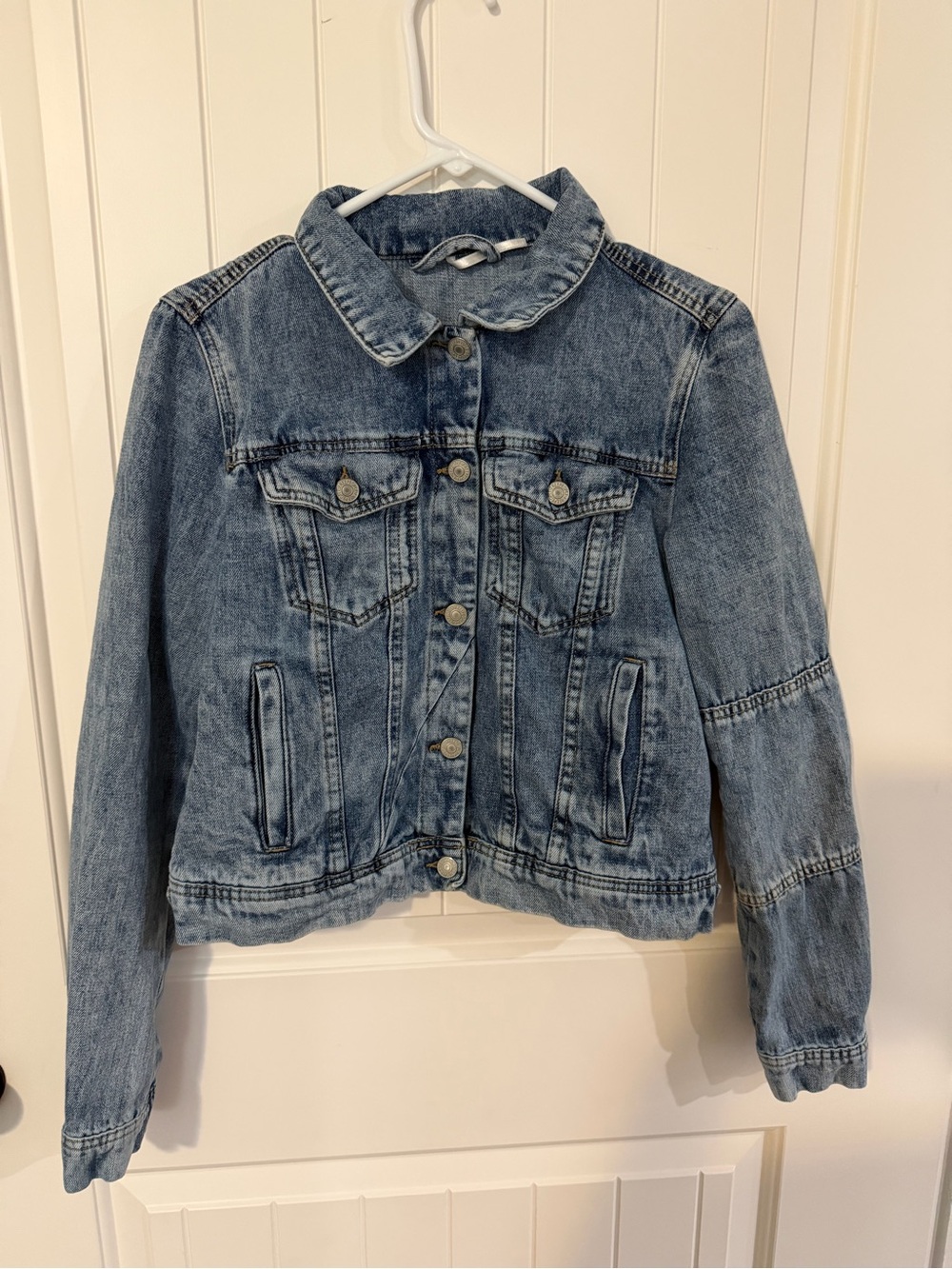 Asymmetrical Blue Denim Jacket - Women
